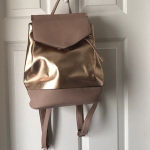 Rose gold backpack